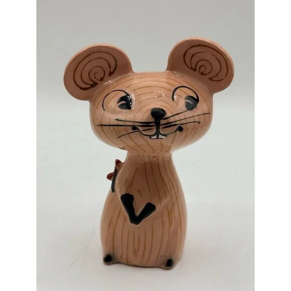 1 Red Bow HOLT HOWARD MERRY MICE SALT AND PEPPER VINTAGE MADE IN JAPAN