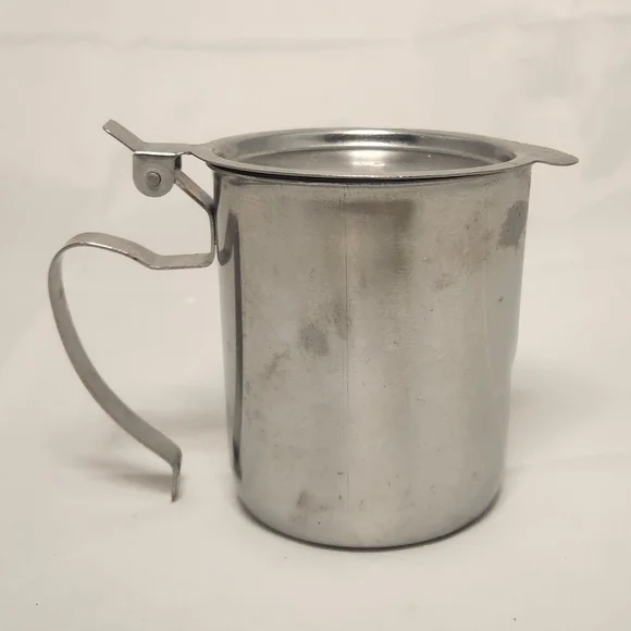 3 1/2” Vintage Stainless Steel Creamer/Syrup Pitcher