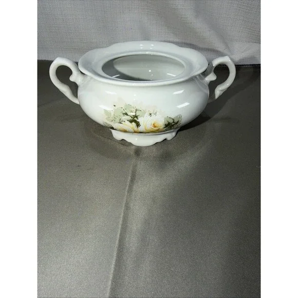 Vintage Porcelana Schmidt Brazil Fine China Double Handled Sugar Bowl Base Only