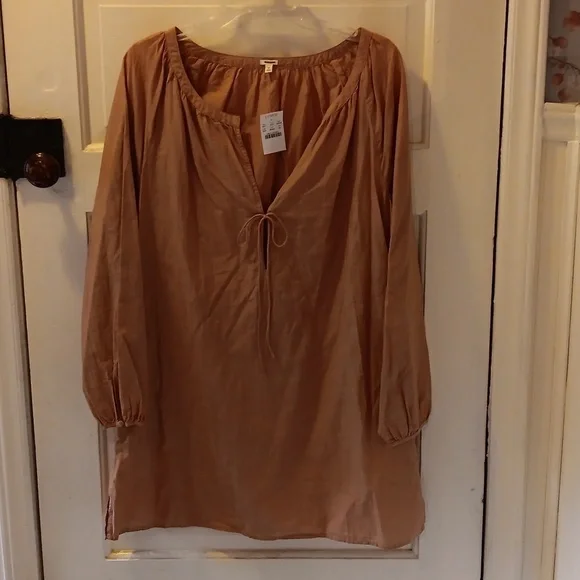 J.Crew medium pink long tunic shirt nwt