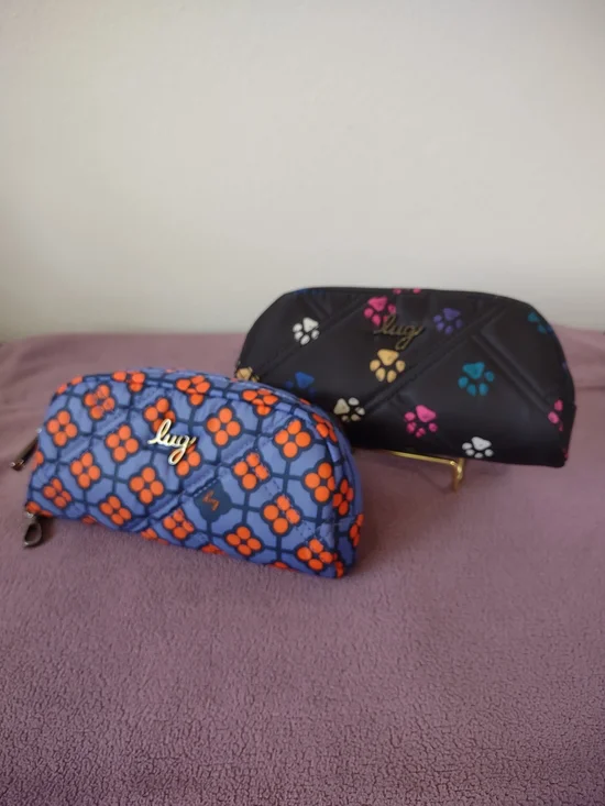 Lug Bobsled XL Eyeglass Cases Set of 2 | Floral & Paw Print