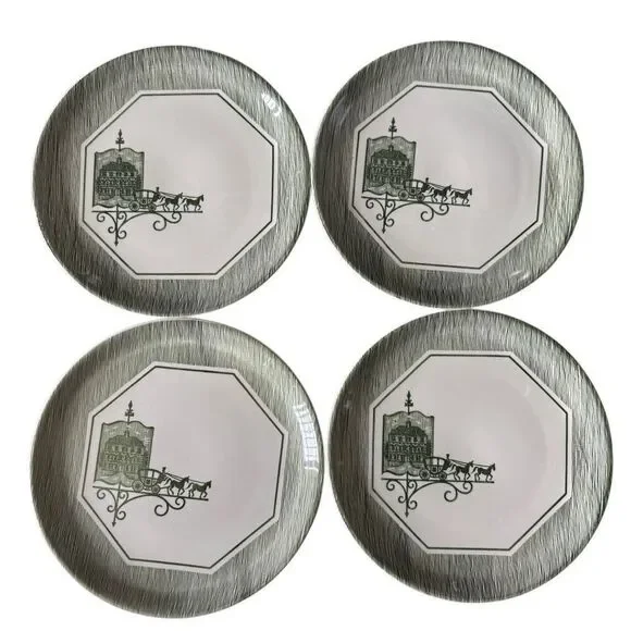 4 Vintage Scio Olde Orleans 7 1/4” Dessert Plates