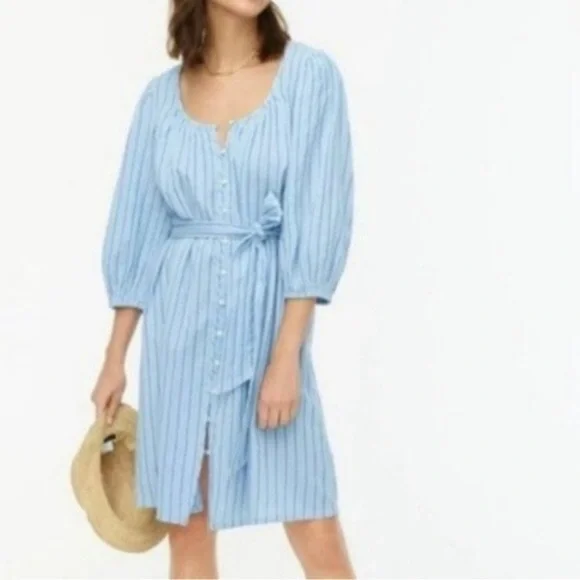 NWT J.crew Women Striped Cotton Dress