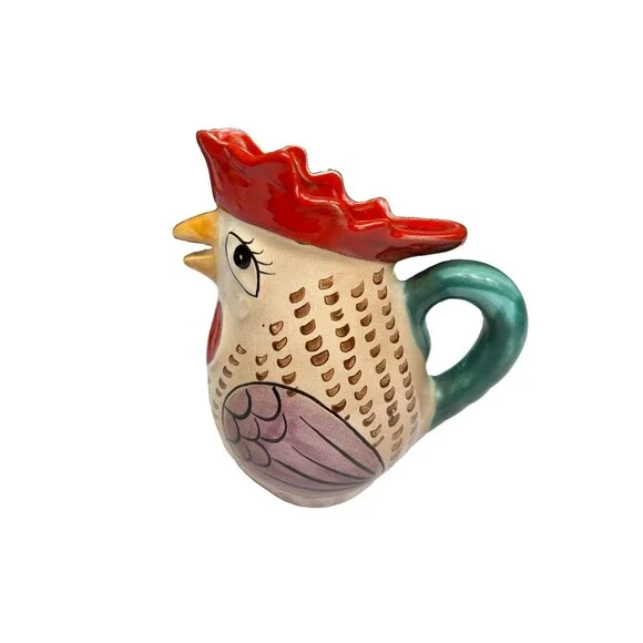 Vtg The Haldon Group Ceramic Rooster Mini Pitcher Creamer 1988 Japan 6.5” Tall