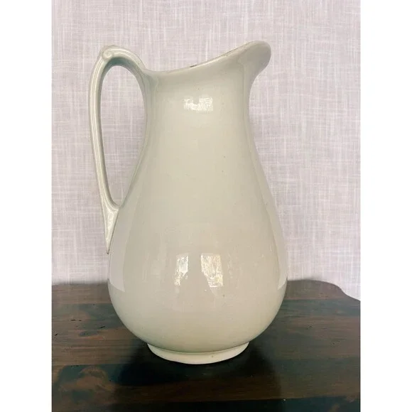 Antique WH Grindley Royal Ironstone White Pitcher 1891-1914