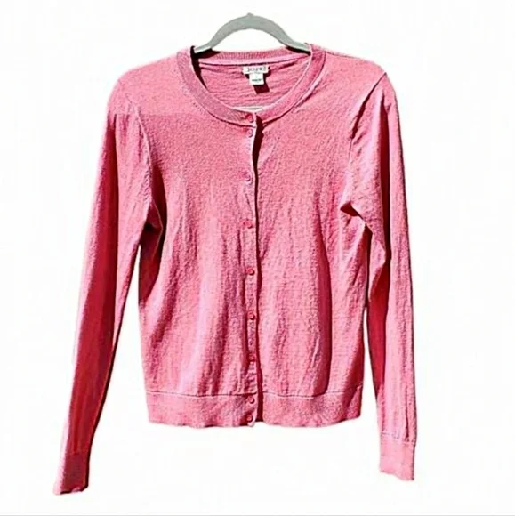 J. Crew Pink Buttonup Soft Cotton Top Women‎ Size Small Preowned