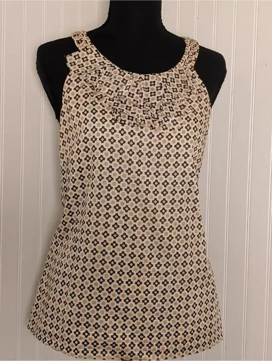 J.Crew Sleeveless Floral Pattern Cotton Top Size 4