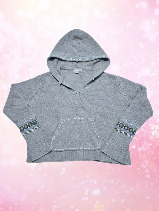 J. Crew Womens 100% Wool Sweater Hoodie Size Small