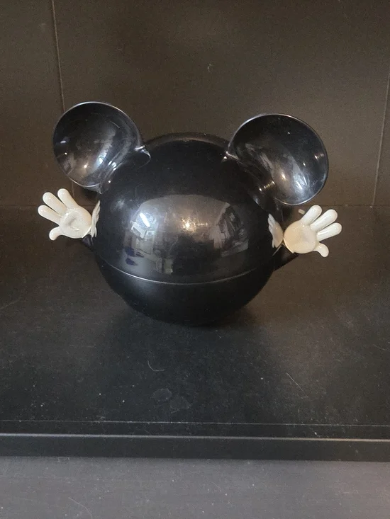 Novelty Black Mickey-Style Snack Bowl with Gloved Hands