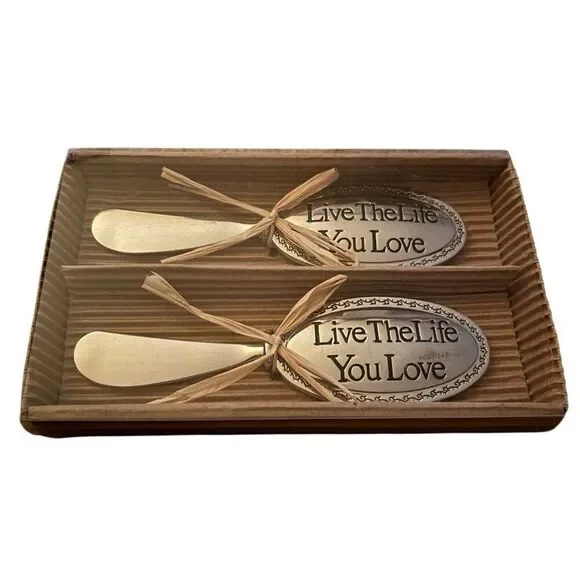 Thirstystone Set Of Two Live The Life You’ll Love Decorative Spreaders *New*