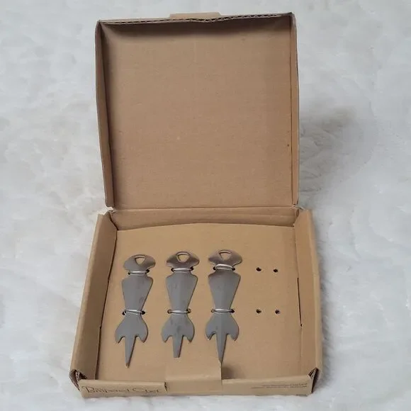 The Pampered Chef Stainless Steel Serving Picks 3 Piece Set  Retired #2905