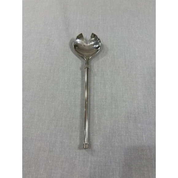 Vntg Silver Plated Serving Spoon Mid Century Modern Made In Italy