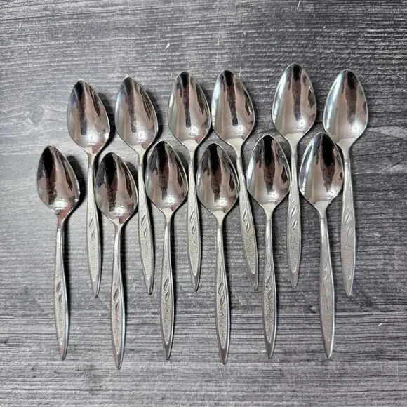 Vintage Royal Harvest Stainless Steel Relish Jam Spoons Set Of 12
