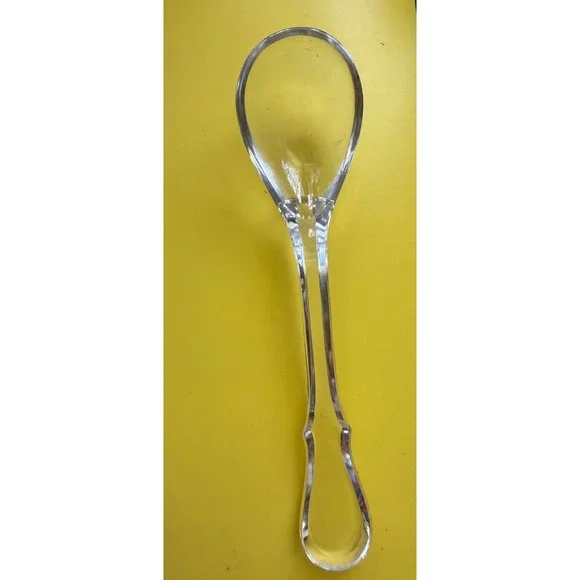 Clear‎ Serving Spoon Unisex Excellent Glass Minimalist Teardrop Handle 2.0 oz