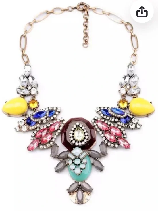 NWOT J. Crew Multi-Color Bib Stone Necklace