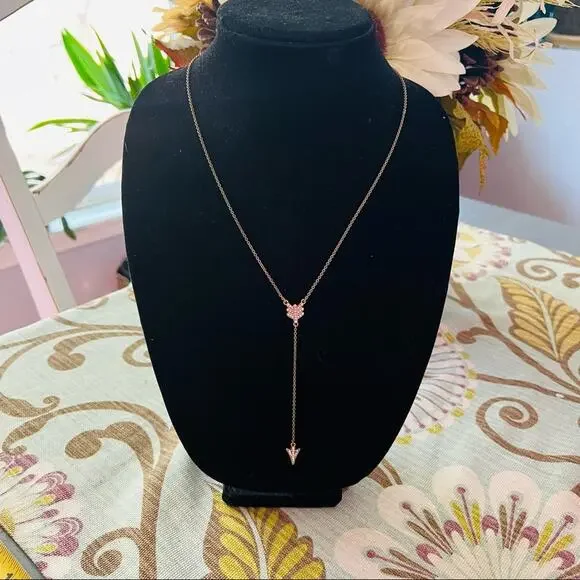J. Crew Y chain Arrow Necklace