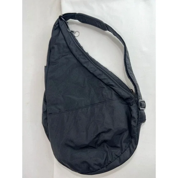 Healthy Back‎ Sling Bag Black Ergonomic Crossbody Travel Lightweight Utility