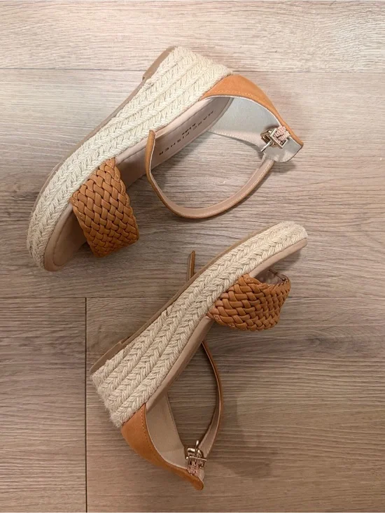 Marc Fisher Woven Espadrille Sandals in Tan