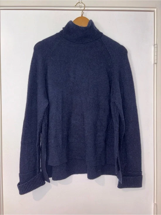 J. Crew Cozy Navy Turtleneck Sweater