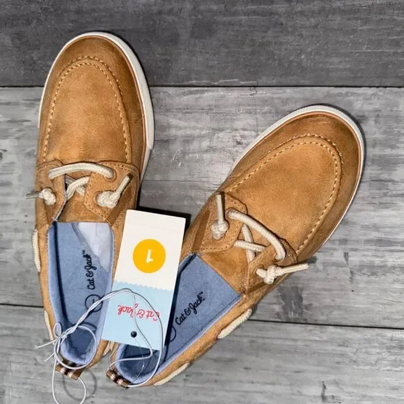 Cat-jack  Tan and Brown Boat-shoes
