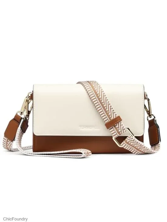 Small RFID Vegan Leather Crossbody Wristlet Phone Purse