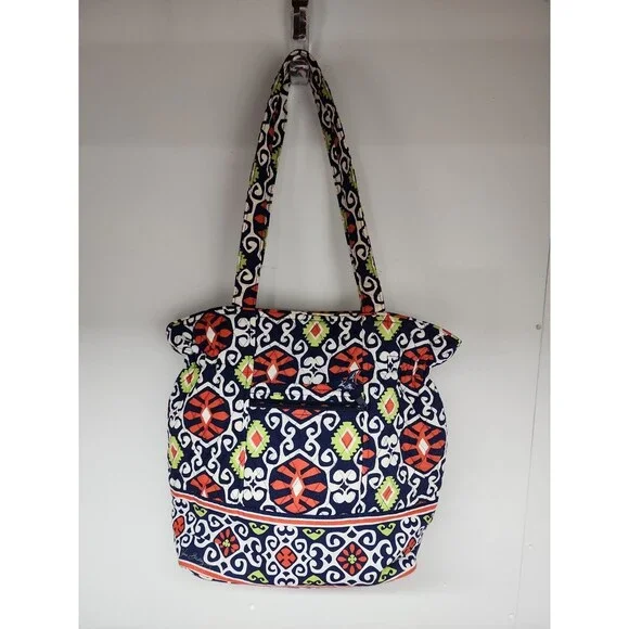 Vera Bradley Sun Valley Tote Double Handle Snap Closure Geometric Retired