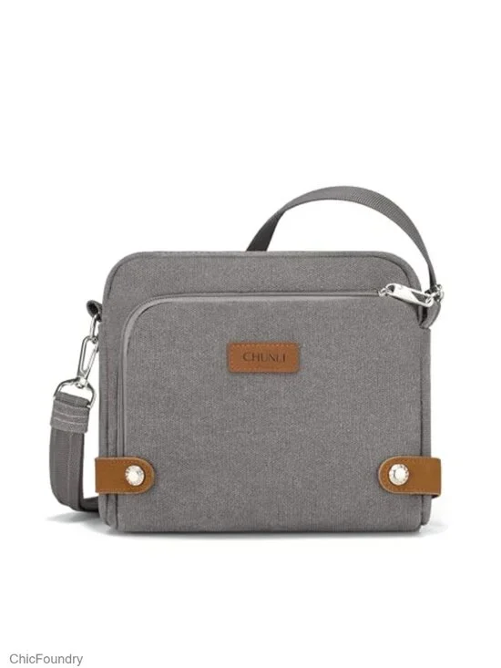 RFID Blocking Anti Theft Crossbody Bag with Lockable Zippers & Slash-Resistant