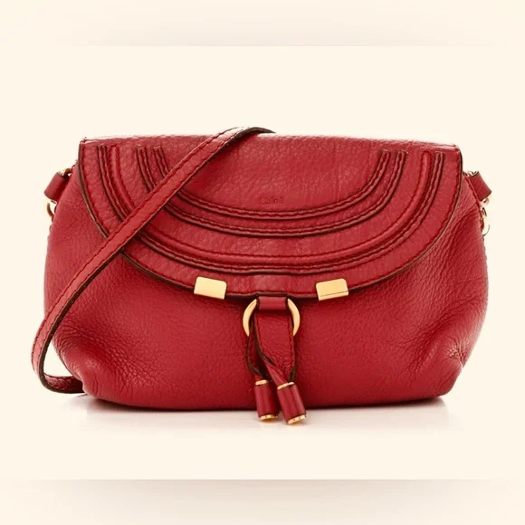 VGUC 2012 Chloe Mini Marcie Pochette Crossbody  Bag Purse Red Valentine's