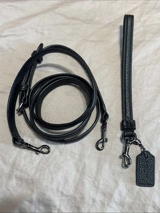 Coach pebble leather strap , wristlet strap & hangtag