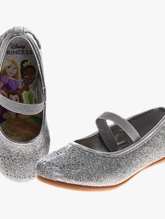 *NWT Disney Princess Toddler Silver Glitter Shoes