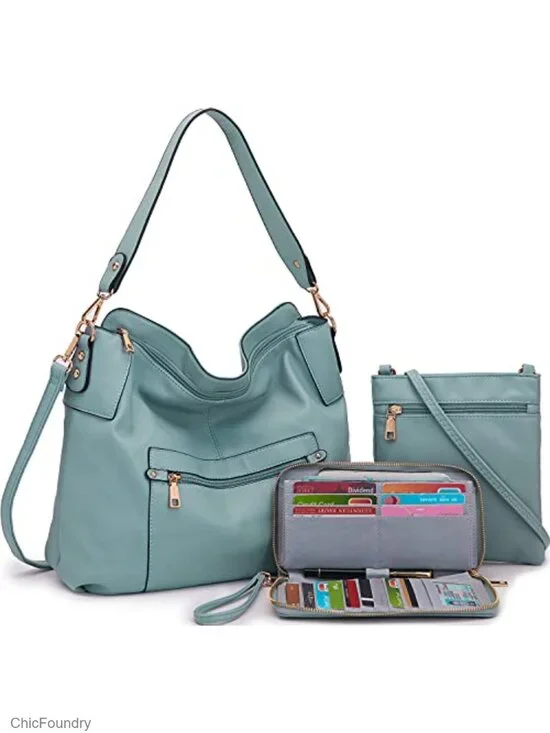 Large Crossbody Bags Ladies Shoulder Handbags Purse and Wallet Set Totes Hobo