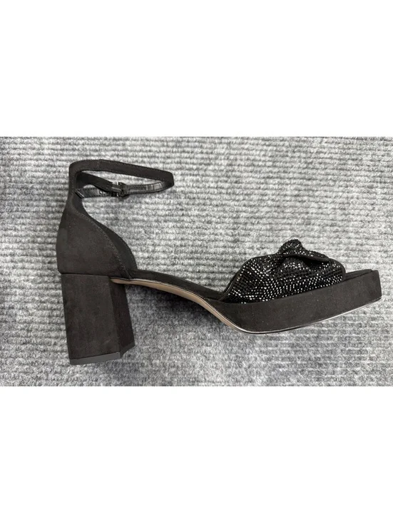 J.Crew Black Rhinestone Platform Block Heel Sandals Women’s Size 10 New [COPY]