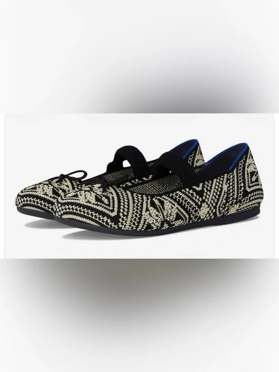 Rothy's Kids Black mosaic  Bow Mary Jane (Toddler/