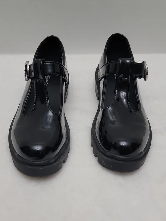 Steve Madden Kids Black Patent T-Strap Dress Shoes
