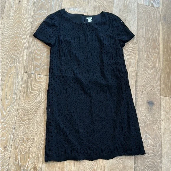 J. Crew Black Lace Eyelet Dress