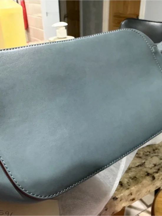 Chloé Blue Leather Zip Camera Crossbody Bag