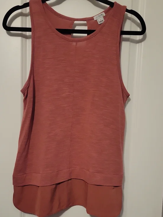 J. Crew Women's Dusty Rose Layered Tank