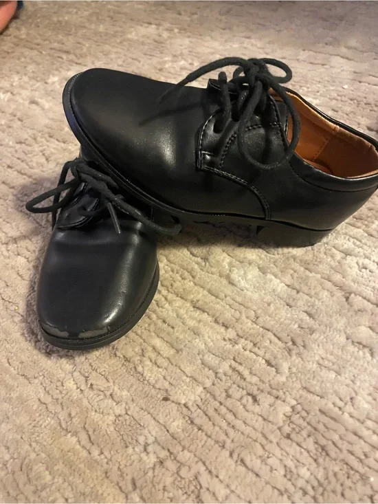Tip Toey Joey Black Kids Dress Shoes
