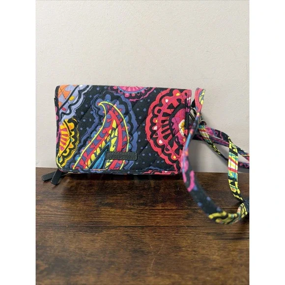 Vera Bradley RFID All in One Crossbody‎ Bag, Twilight Paisley RETIRED, 24375-K01