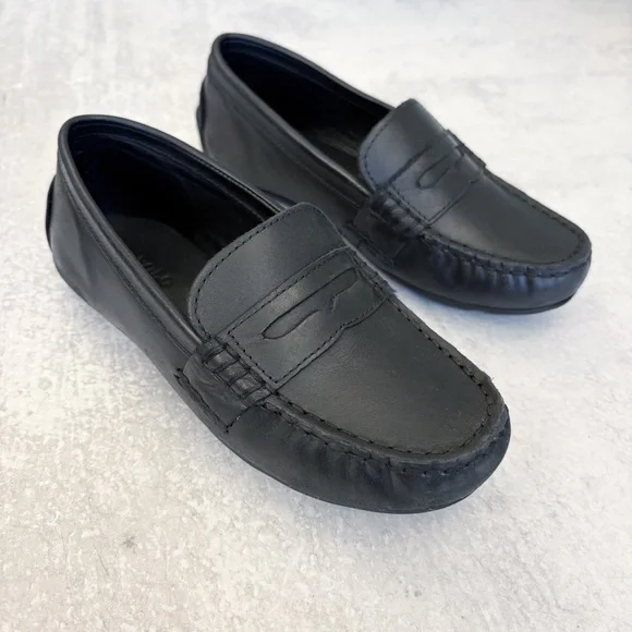Polo Ralph‎ Lauren || Telly Penny Loafer Dress Shoes Black Boys 13