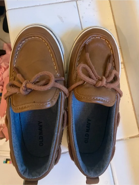 Old Navy Brown Kids Moccasin Boat Shoes