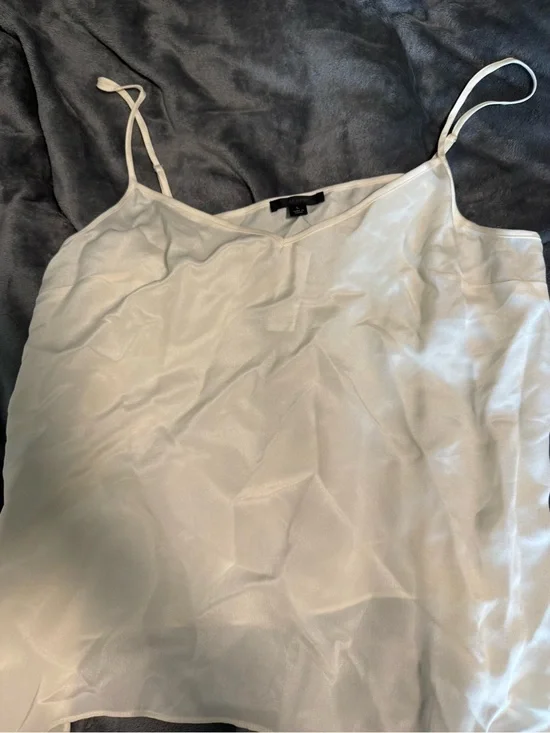 J. Crew Ivory Silk-Feel Spaghetti-Strap Cami