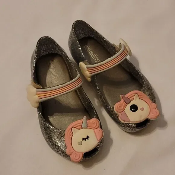 Mini Melissa‎  unicorn velcro shoes size 6
