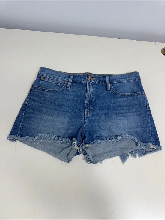 J. Crew Blue Frayed Hem Denim Shorts