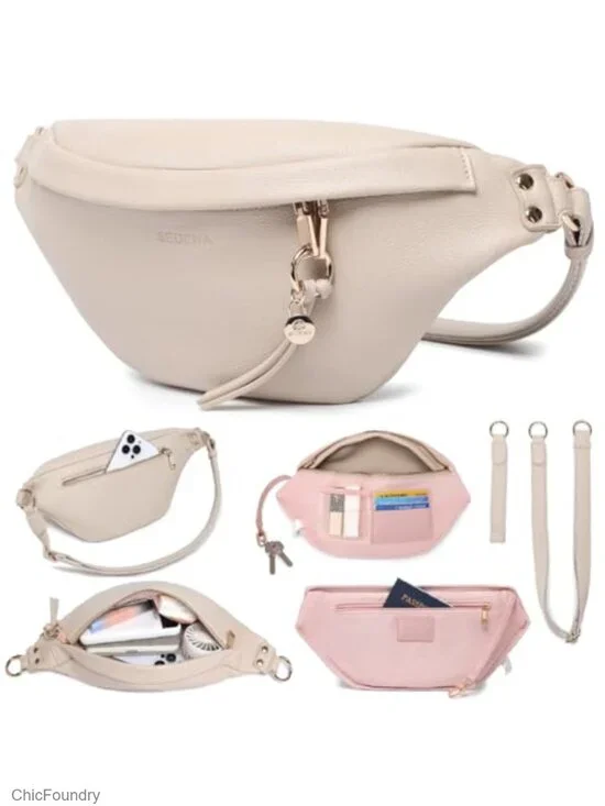 RFID Anti Theft Crossbody Bag with Adjustable Strap Vegan Leather