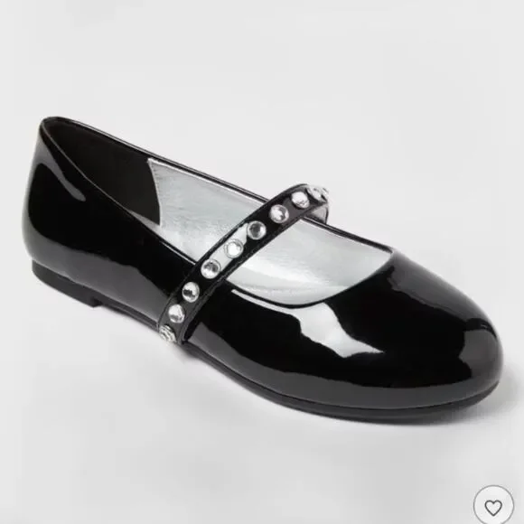 Kids' Brooke Ballet Flats -Cat & Jack- Black Size 3