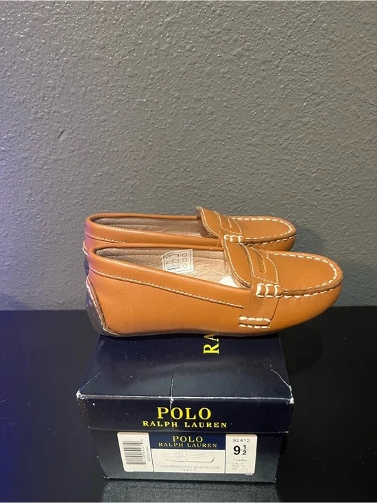 Polo by Ralph Lauren Cognac Leather Kids Loafers