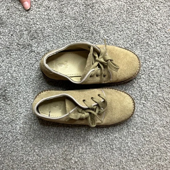 Polo Ralph Lauren Kids Tan Suede Lace Up Oxford Shoes Size‎ 10 Toddler preppy