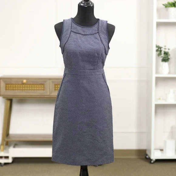 J. Crew Navy Polka Dot Mini Dress