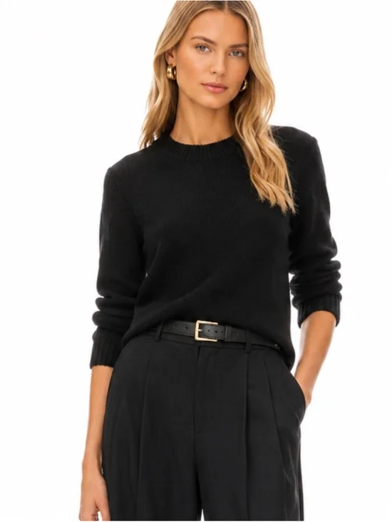 J. Crew Black Cashmere Sweater - Classic Crewneck